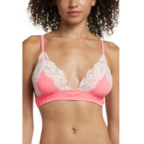 We Are HAH Bralette Free People On the Double Bubblegum Pink Lace NWT XS - Picture 8 of 8